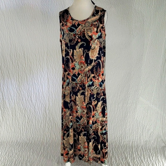 Floral Dress Maxi Dress 1XP Elegant Summer Dress Spring Dress Sleeveless - Picture 1 of 12